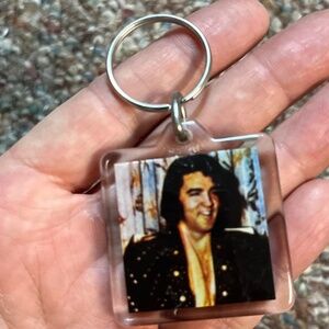 Vintage 90's Elvis Presley Acrylic Keychain